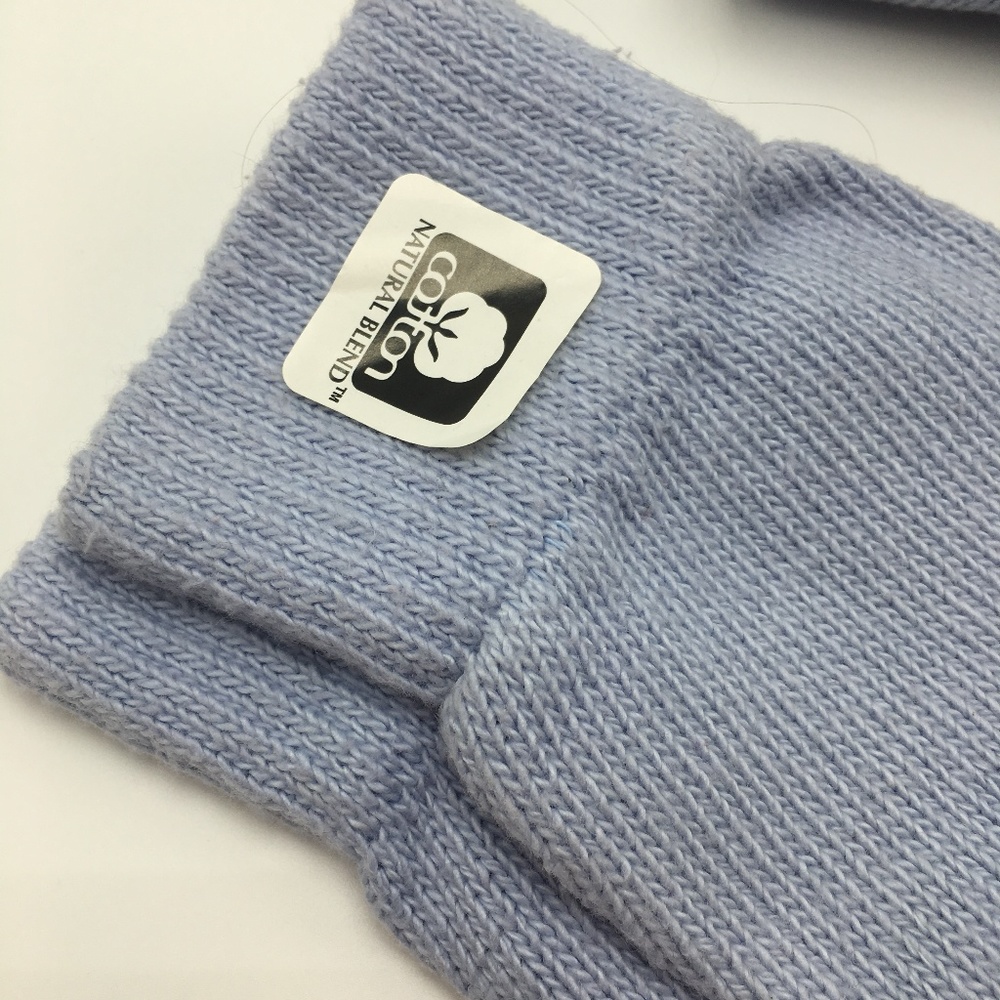Girls leg warmers cotton light blue 12" New - Picture 4 of 4